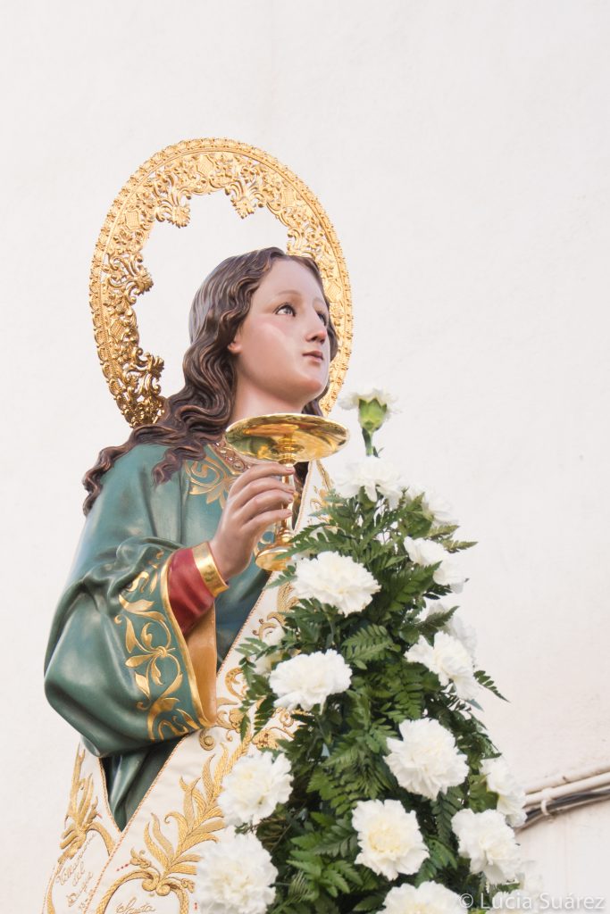 Santa Lucía durante el recorrido procesional del pasado año