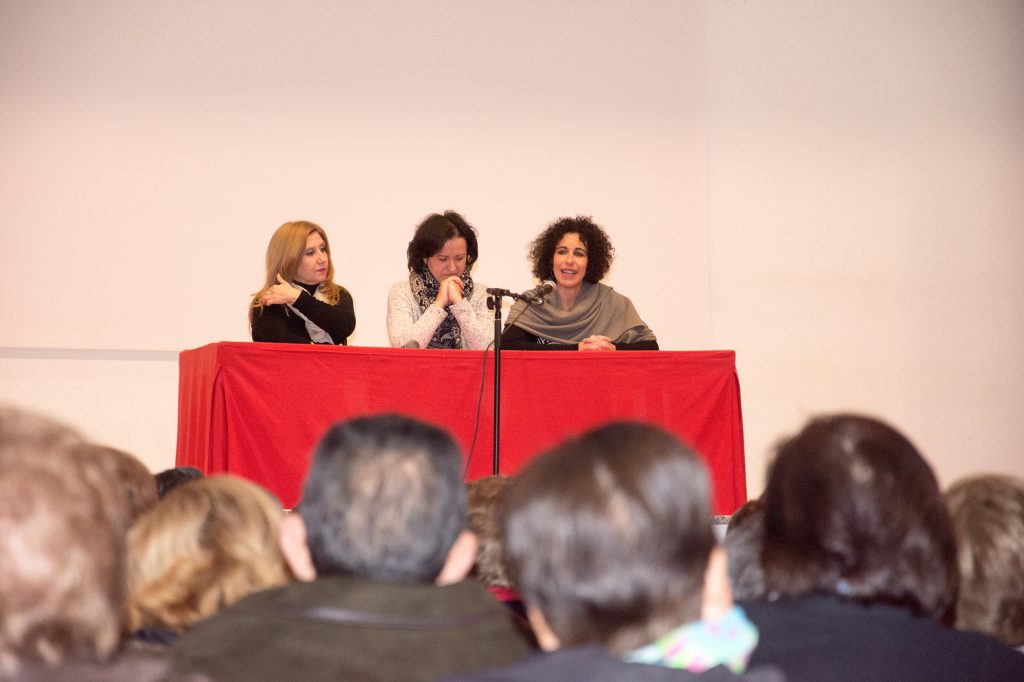 De izquierda a derecha: María Tránsito Moreno, María Isabel Medina y Nieves Merino