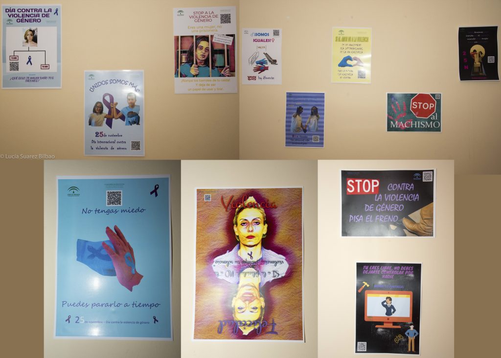 Collage de los carteles que se expusieron en la antesala del Salón Polivalente